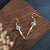 Handcrafted Nepalese-inspired Gold Earrings in Colorful Design