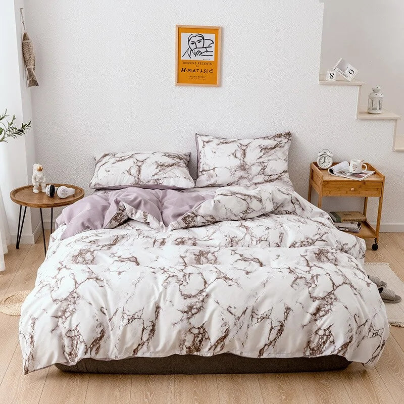 Printed marble bed sets - American Ecommerce