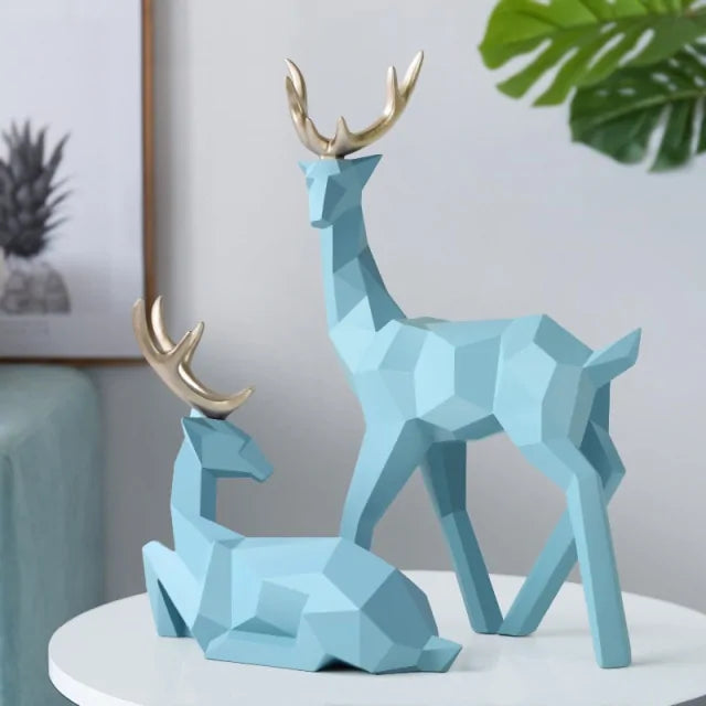 Reindeer Figurines Sculpture - American Ecommerce