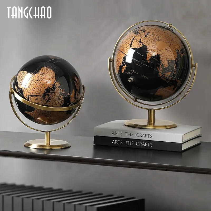 Home Decor World Globe Retro Map Globe Office Decor Accessories - American Ecommerce