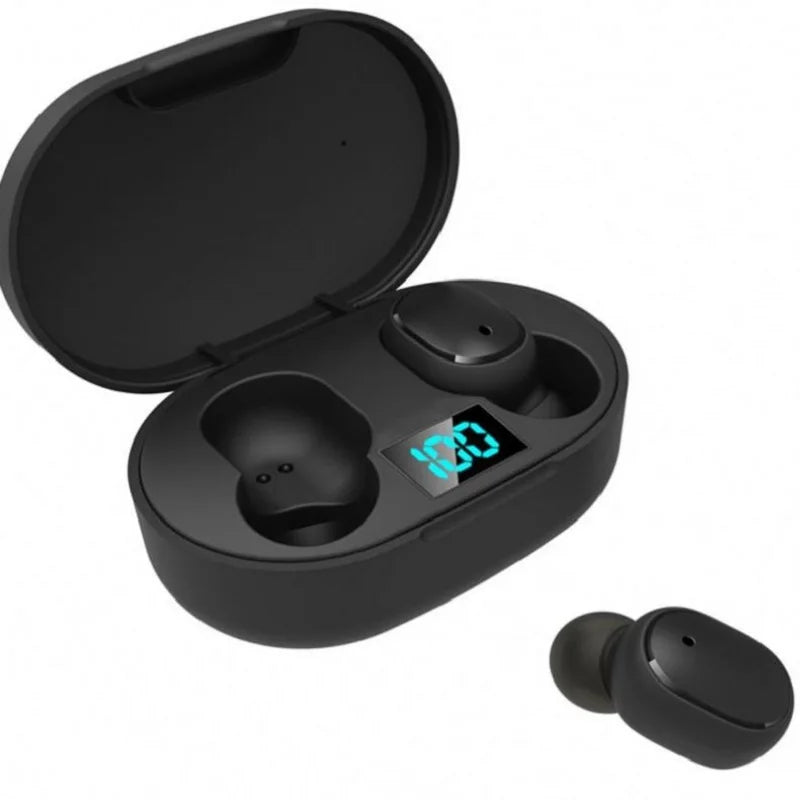 E6s Bluetooth Headset - Digital Display, Wireless Sports Mini Headset, Stereo In-Ear