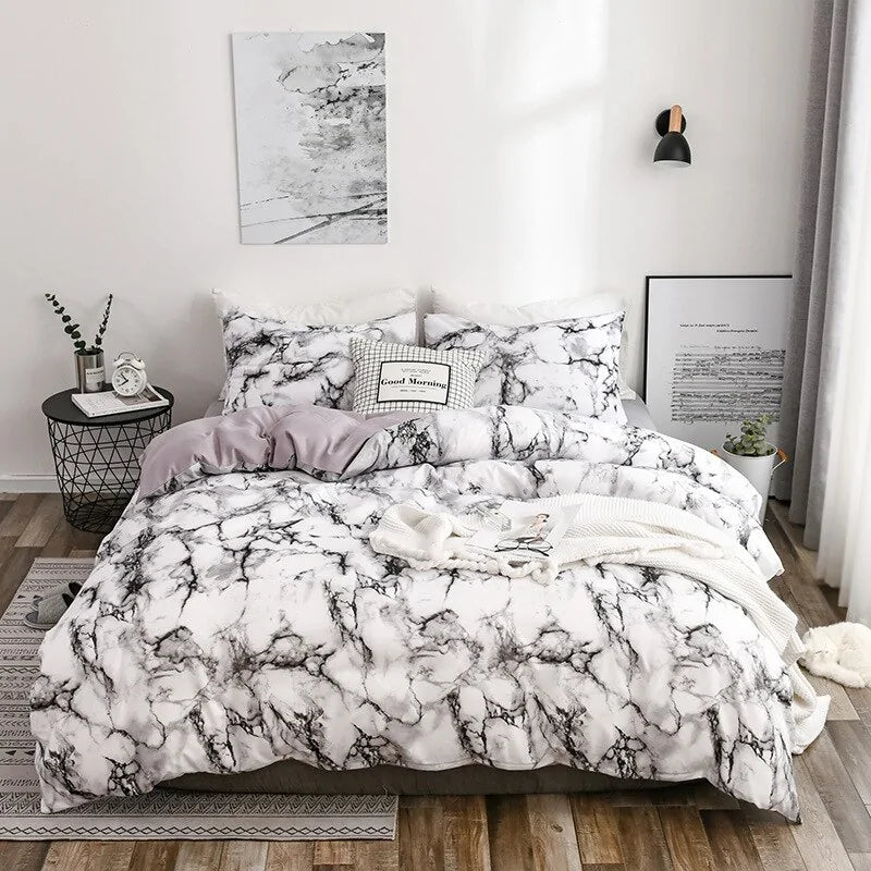 Printed marble bed sets - American Ecommerce