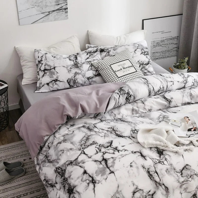 Printed marble bed sets - American Ecommerce