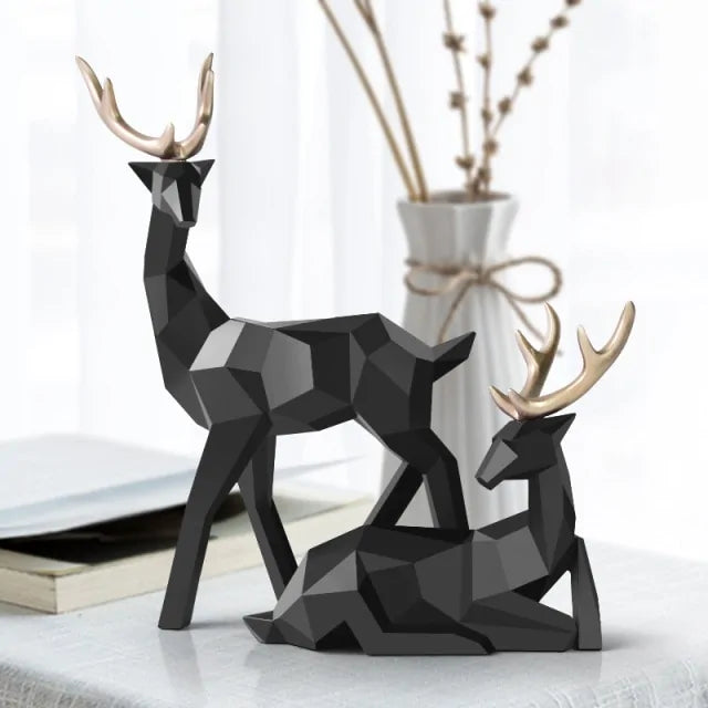 Reindeer Figurines Sculpture - American Ecommerce