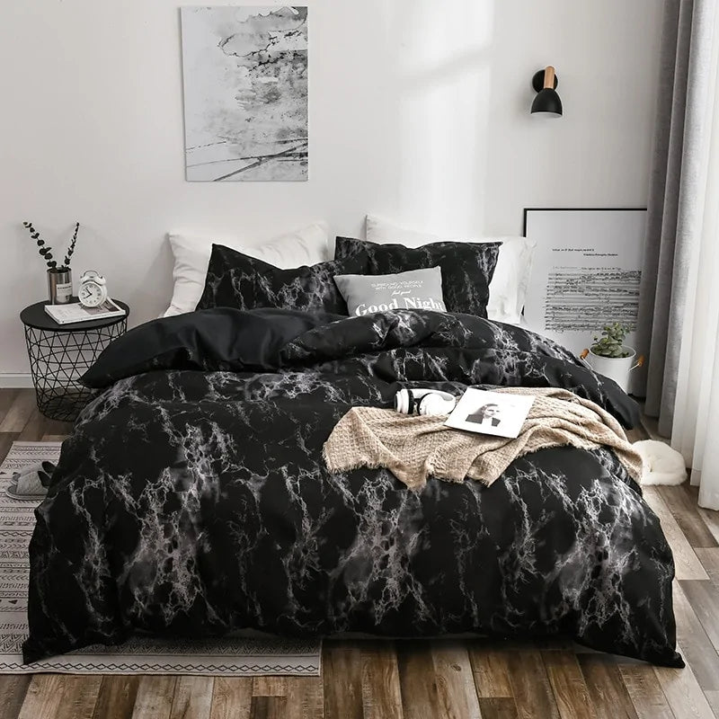 Printed marble bed sets - American Ecommerce