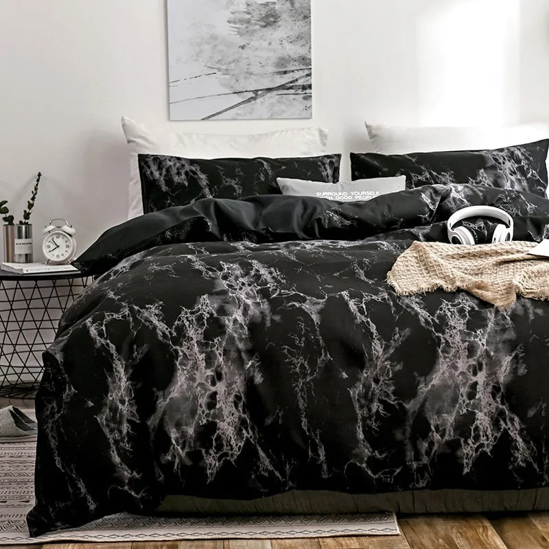 Printed marble bed sets - American Ecommerce