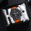 New Trendy 3-Piece Quartz Watch Set for Men