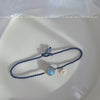 Blue Moon Stone Crystal Beads Woven Hand Conditioning Bracelet