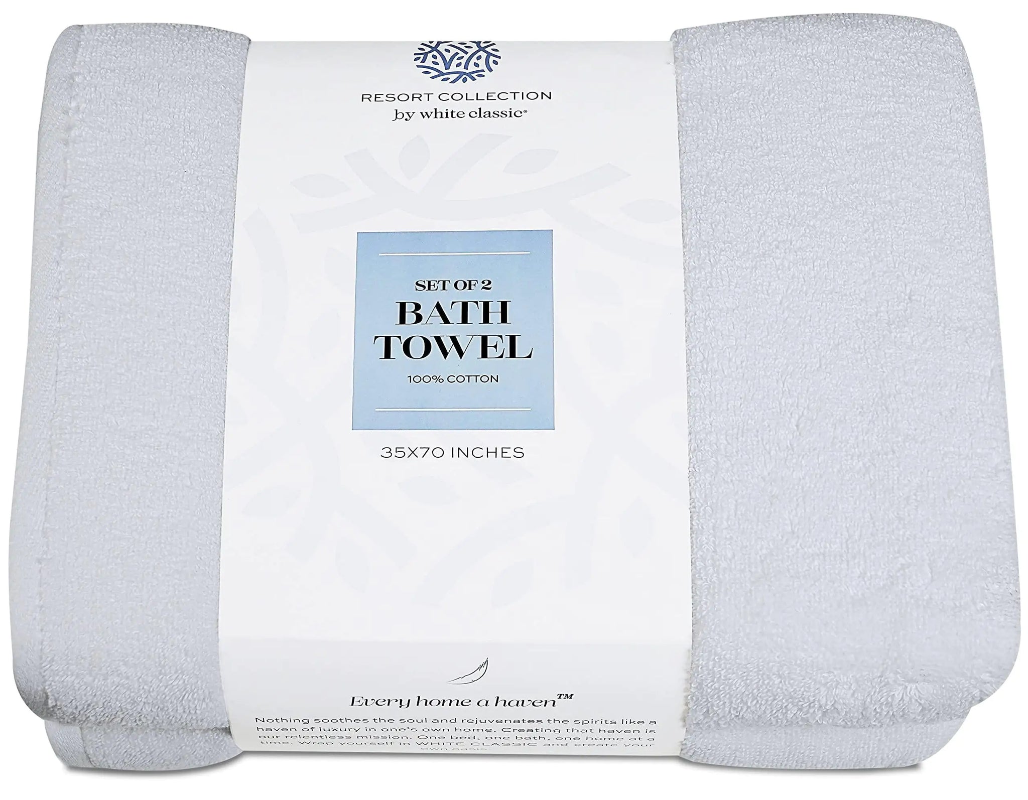 Resort Collection Soft Bath Sheets Towels Set of 2 Oversize Large 35x70 in - American Ecommerce