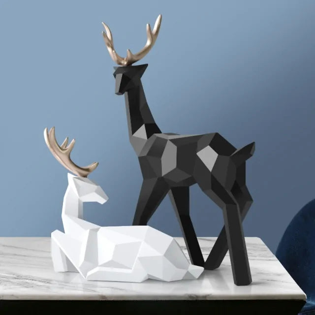 Reindeer Figurines Sculpture - American Ecommerce