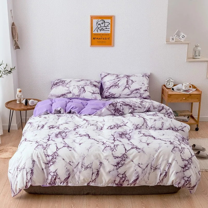 Printed marble bed sets - American Ecommerce