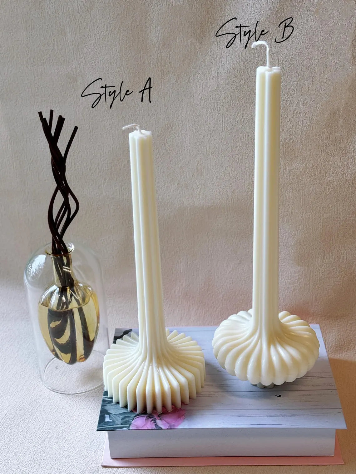 Elegant Latern Pillar Soy Wax Sculpture Candle • Home Decor • Unique Gift Idea - American Ecommerce