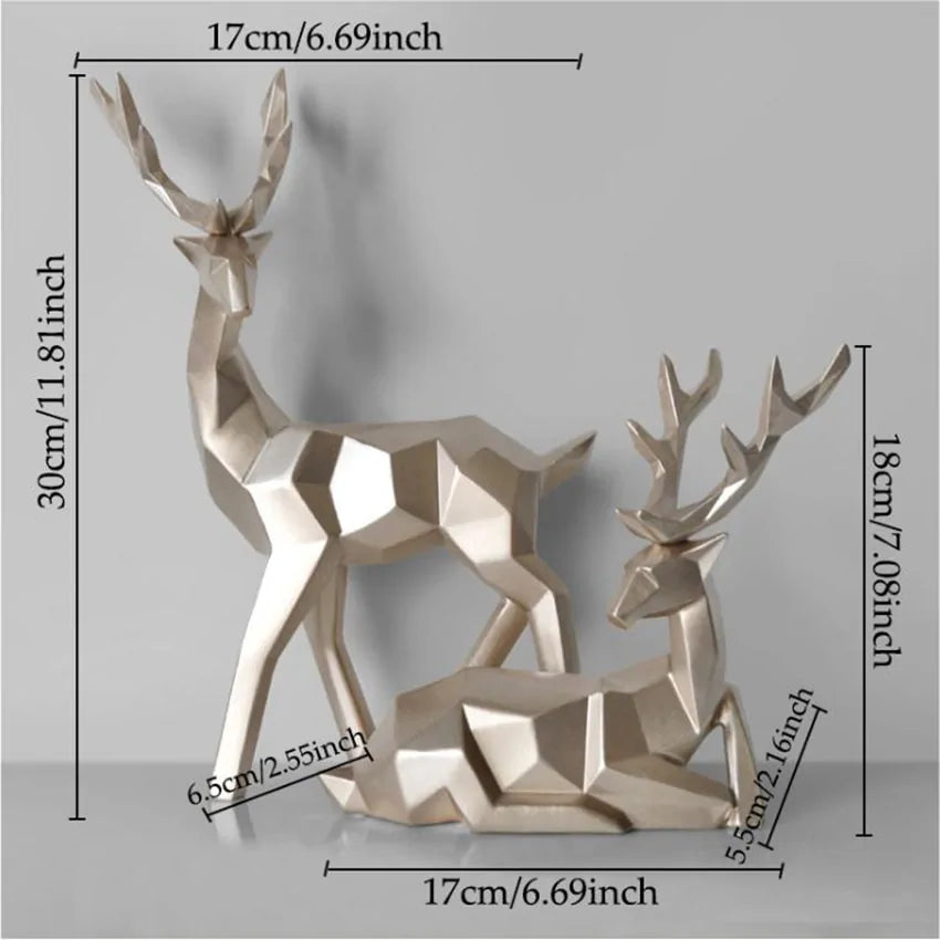 Reindeer Figurines Sculpture - American Ecommerce