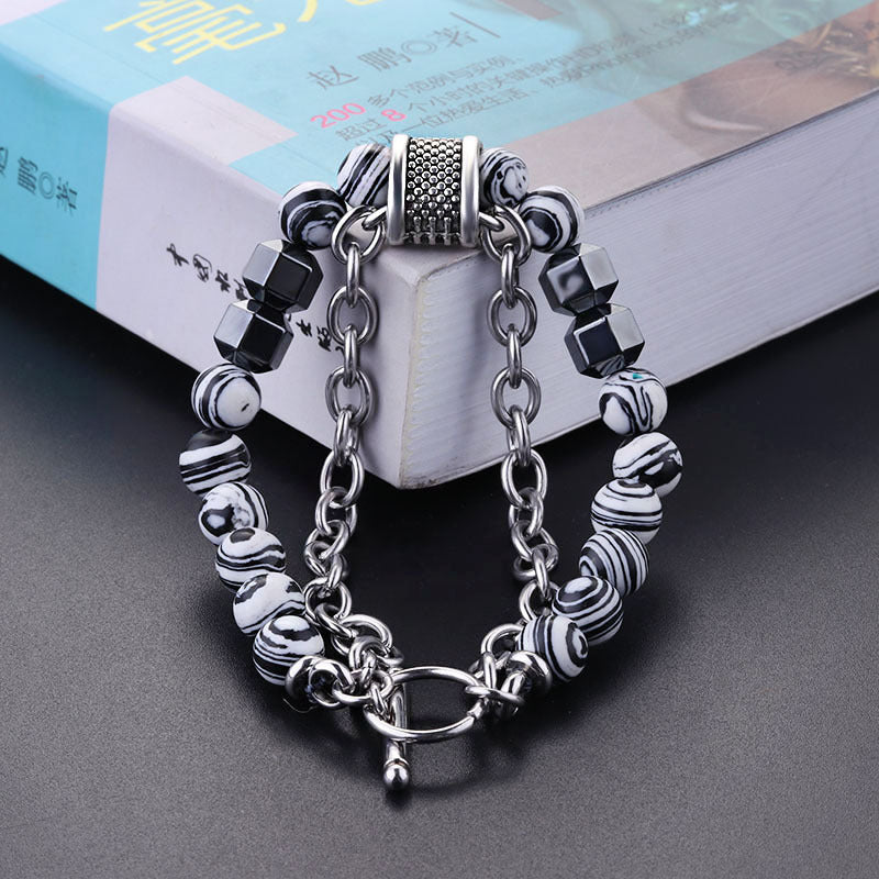 Fashionable Metal String Peacock Bracelet for Men